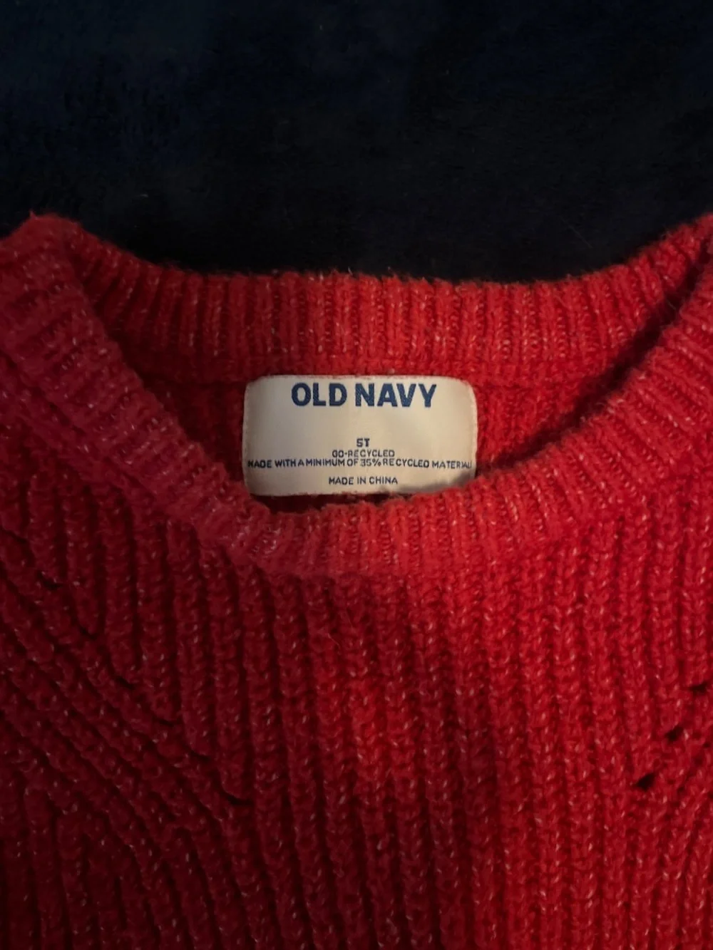 Red cable knit sweater dress